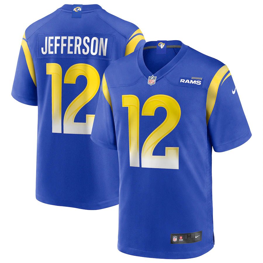 Men Los Angeles Rams #12 Van Jefferson Nike Royal Game NFL Jersey